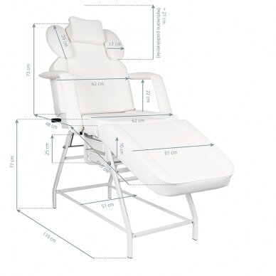 Krzesło kosmetyczne VISAGE WHITE 5