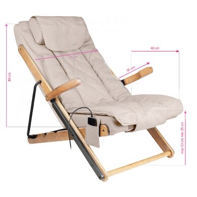 Sulankstoma masažinė kėdė SHIATSU RELAX FOLD BEIGE 8
