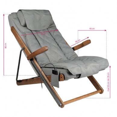 Sulankstoma masažinė kėdė SHIATSU RELAX FOLD GREY 6