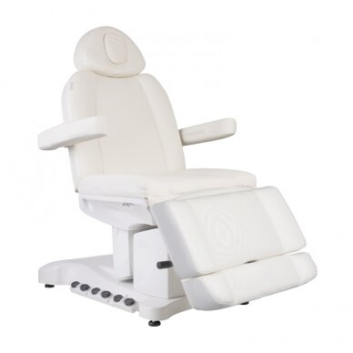 Kosmetikstuhl Azzurro Pro Electric 3 Motor Foot Control White Heated