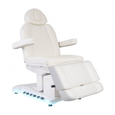 Kosmetologinis krėslas Azzurro Pro Electric 3 Motor Foot Control White Heated 3