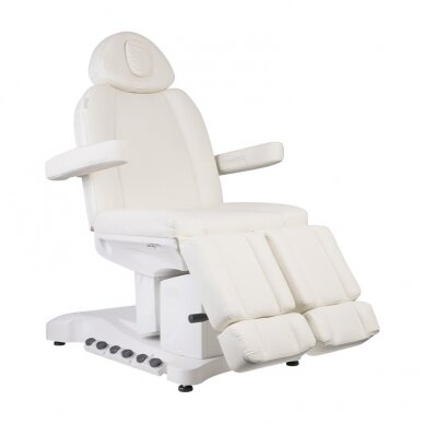 Kosmetoloģijas krēsls AZZURRO PEDI PRO ELECTRIC 3 MOTOR WHITE HEATED