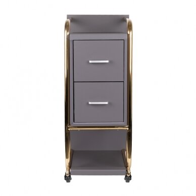Cosmetology trolley GABBIANO HAIRDRESSER HELPER SOLO MODEL GOLD GREY 2