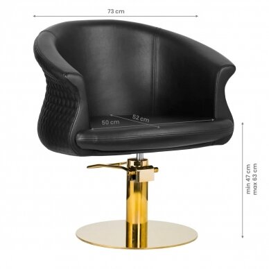 Frizieru krēsls Gabbiano Versal Gold Black 5