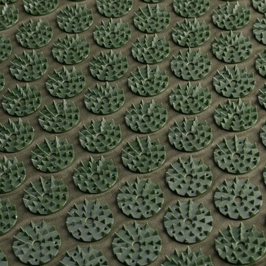 Akupresūros masažinis kilimėlis 130x43cm + Akupresūros masažinė pagalvė DARK GREEN 1
