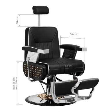 Parturituoli Barber Chair Gabbiano Livio Black 10