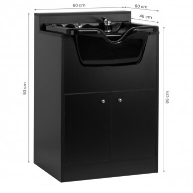Hairdressing sink with cabinet GABBIANO BB06 BLACK 5