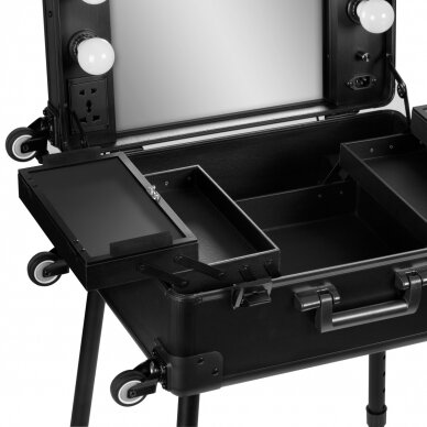 Зеркало для макияжа - косметический чемоданчик Portable Black 4