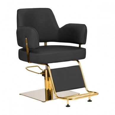 Frizieru krēsls GABBIANO PROFESSIONAL HAIRDRESSING CHAIR LINZ GOLD BLACK