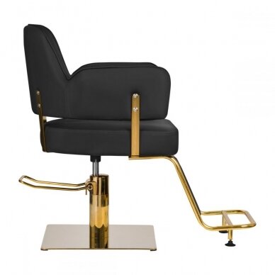 Frizieru krēsls GABBIANO PROFESSIONAL HAIRDRESSING CHAIR LINZ GOLD BLACK 1
