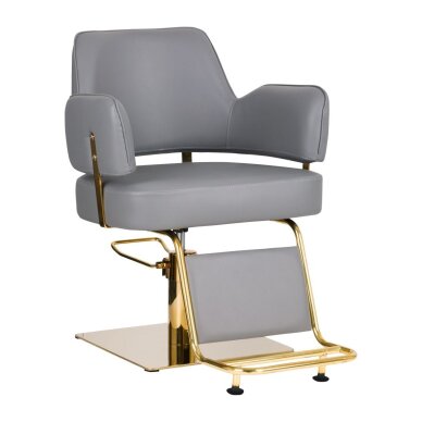 Frizieru krēsls GABBIANO PROFESSIONAL HAIRDRESSING CHAIR LINZ GOLD GREY