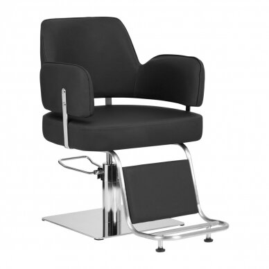 Frizieru krēsls GABBIANO PROFESSIONAL HAIRDRESSING CHAIR LINZ SILVER BLACK