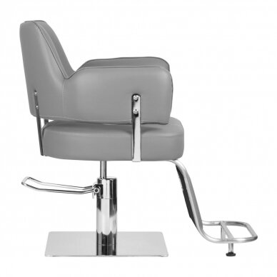 Frizieru krēsls GABBIANO PROFESSIONAL HAIRDRESSING CHAIR LINZ SILVER GREY 1