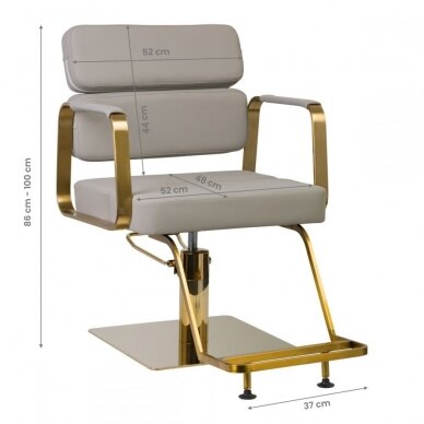 Juuksuritool GABBIANO HAIRDRESSING CHAIR PORTO ETERNITY GOLD GREY 5
