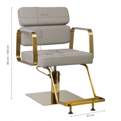 Hairdressing chair GABBIANO HAIRDRESSING CHAIR PORTO ETERNITY GOLD GREY 5