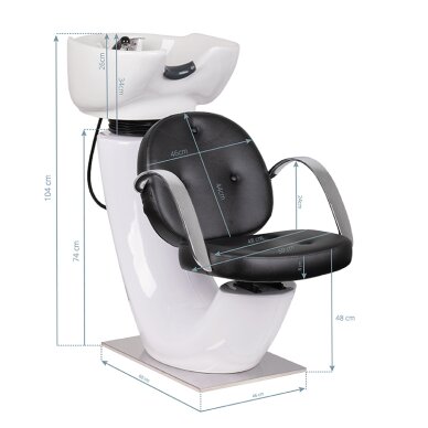 Friziera izlietne GABBIANO PROFESSIONAL HAIRWASHER BELLA ORION BLACK 7 Friziera izlietne GABBIANO PROFESSIONAL HAIRWASHER BELLA ORION BLACK 7