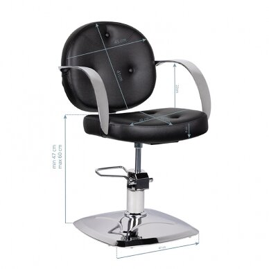Frizieru krēsls HAIRDRESSING CHAIR PIE BLACK 6