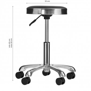 Master krēsls ROMAN BLACK ROUND SILVER 2