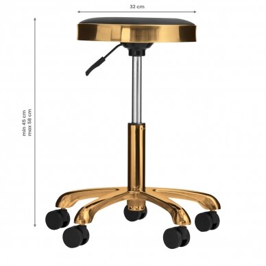 Master krēsls ROMAN BLACK ROUND GOLD 2
