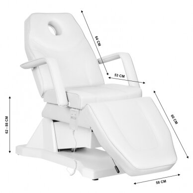 Kosmetoloģijas krēsls ELECTRIC COSMETIC CHAIR 1 MOTOR WHITE 6