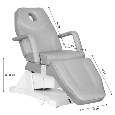 Kosmetoloģijas krēsls ELECTRIC COSMETIC CHAIR 1 MOTOR GREY 6