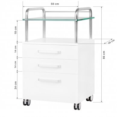 Тележка косметолога 6050 WHITE 4