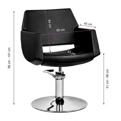Frizieru krēsls GABIANO HAIRDRESSING CHAIR SANTIAGO VALUE BLACK 5