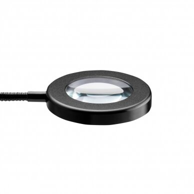 Kosmetologinė LED lempa su lupa 5D SNAKE RING 5W BLACK 1