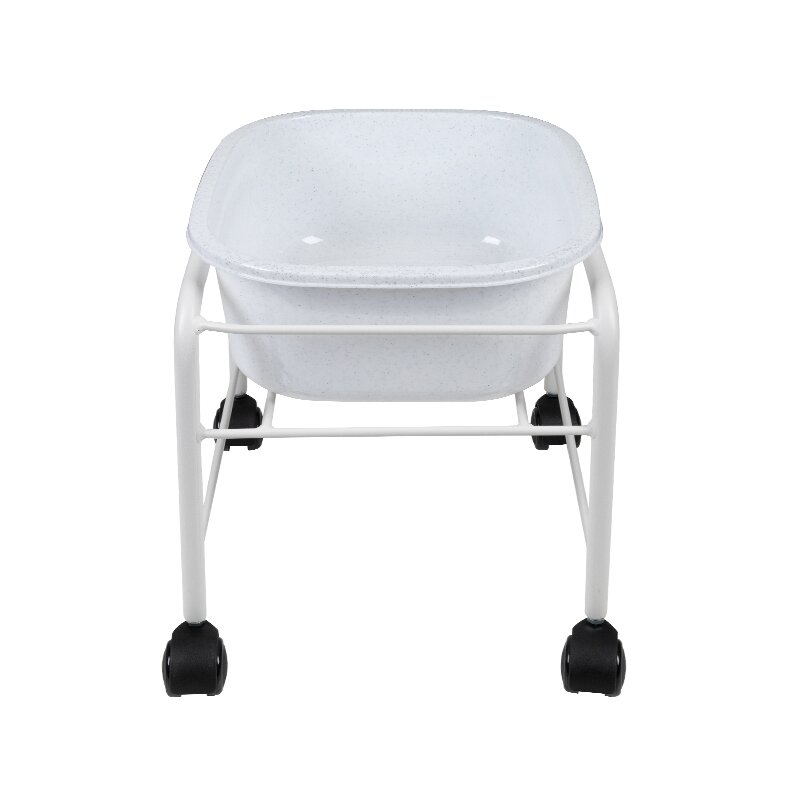 Pedicure tub with wheels Straight White 1 Pedicure tub with wheels Straight White 1