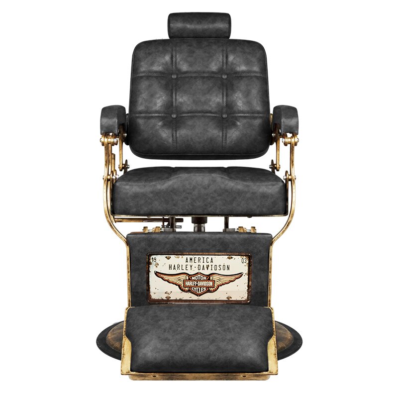 Fotel barberski Barber Chair Gabbiano Boss Old Leather Black 2 Fotel barberski Barber Chair Gabbiano Boss Old Leather Black 2