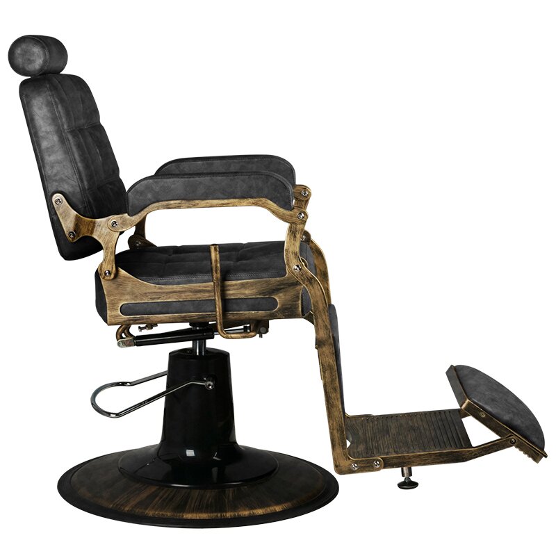 Fotel barberski Barber Chair Gabbiano Boss Old Leather Black 3