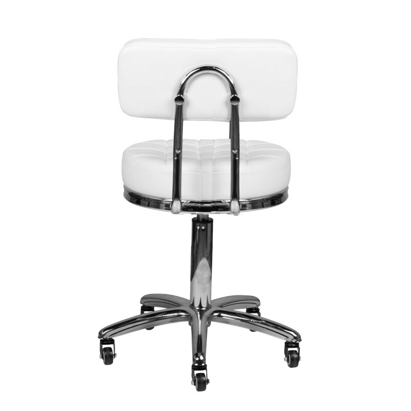 Beautician stool STOOL BEAUTY BACKREST AM-877 WHITE 2 Beautician stool STOOL BEAUTY BACKREST AM-877 WHITE 2