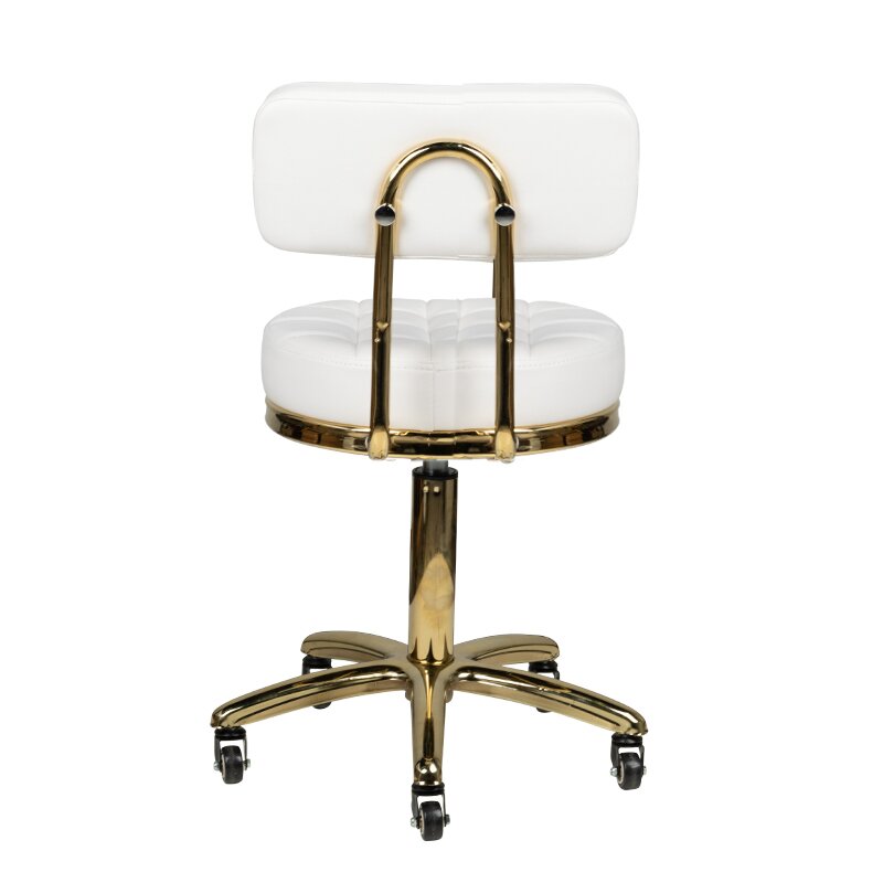 Kosmetikerin hocker STOOL BEAUTY BACKREST AM-961 GOLD WHITE 3