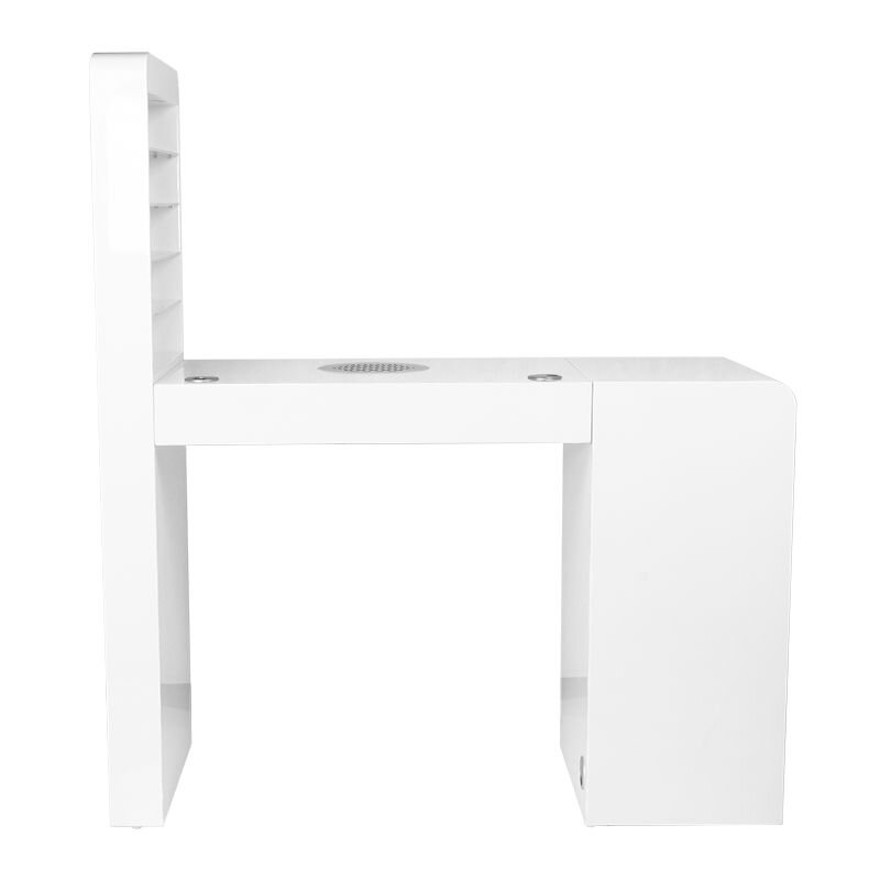 Manicure table with dust collector COSMETIC DESK RIGHT SHELF WHITE 3