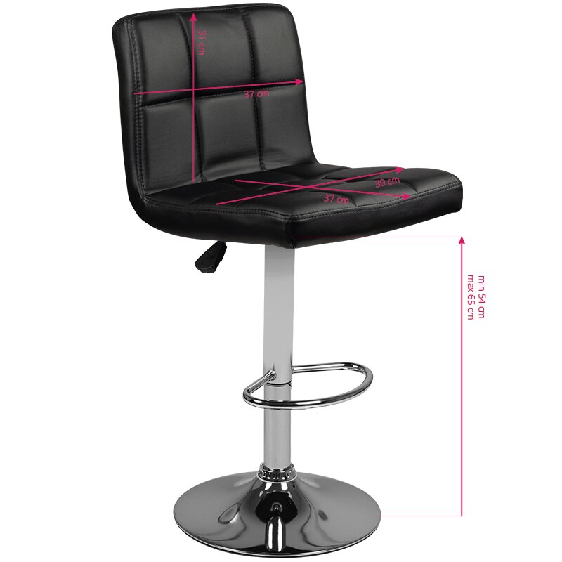 Bāra krēsls TERRAIN ECO LEATHER CHROME BLACK 4 Bāra krēsls TERRAIN ECO LEATHER CHROME BLACK 4