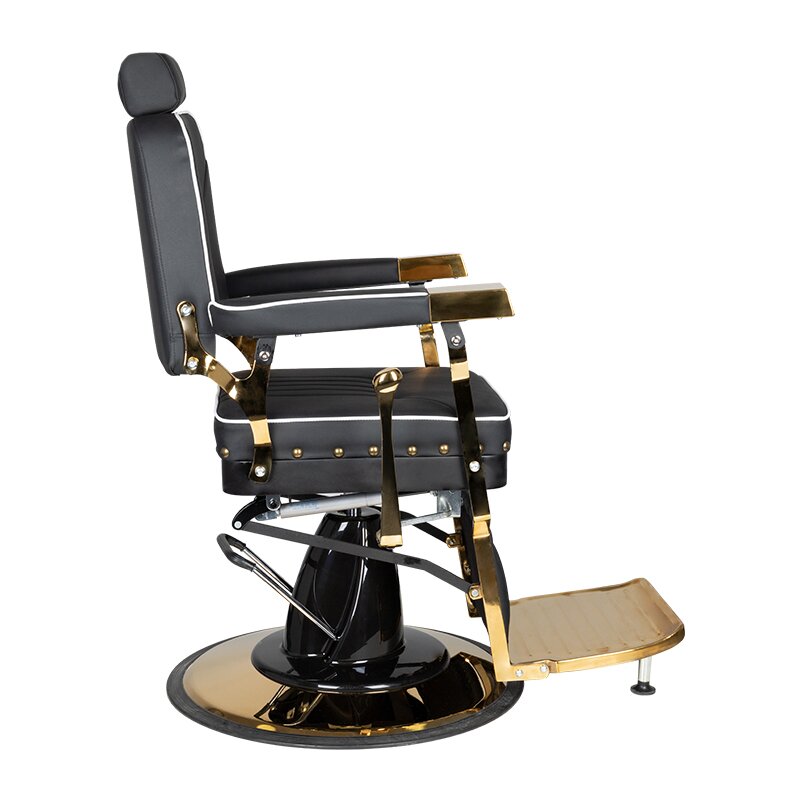 Parturituoli Barber Chair Gabbiano Filippo Gold Black 3