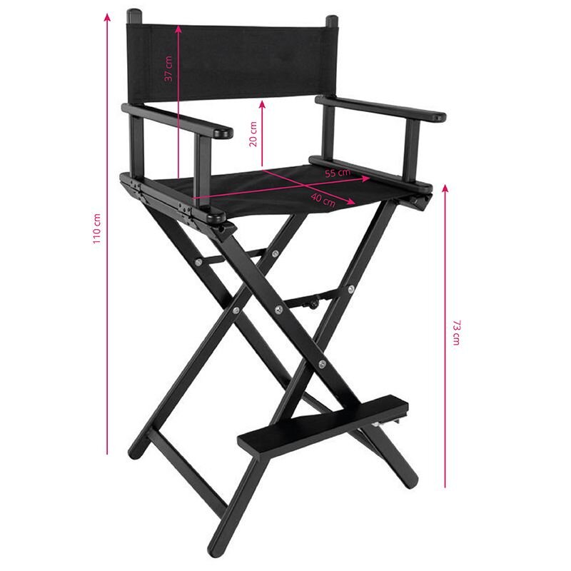 Makiažo kėdė MAKE-UP CHAIR ALU BLACK 2