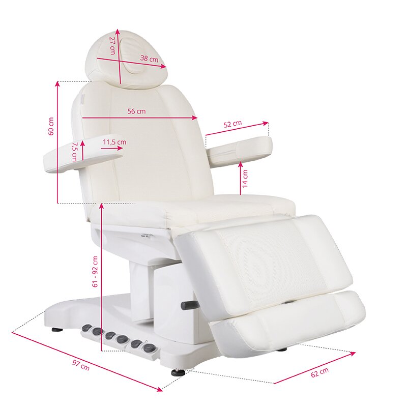Cosmetology chair Azzurro Pro Electric 3 Motor Foot Control White Heated 11 Cosmetology chair Azzurro Pro Electric 3 Motor Foot Control White Heated 11