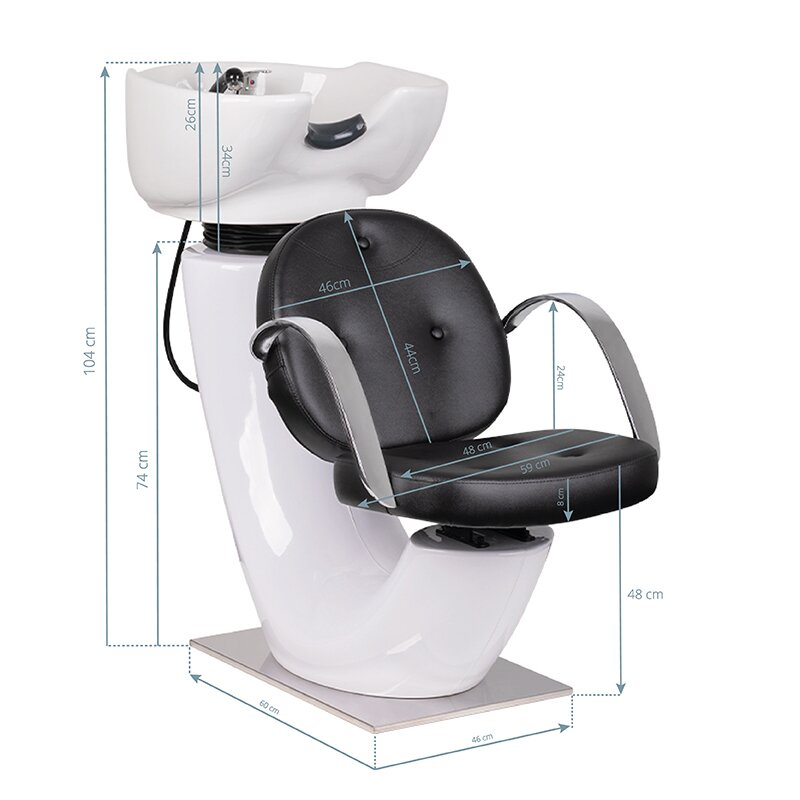 Friziera izlietne GABBIANO PROFESSIONAL HAIRWASHER BELLA ORION BLACK 7 Friziera izlietne GABBIANO PROFESSIONAL HAIRWASHER BELLA ORION BLACK 7