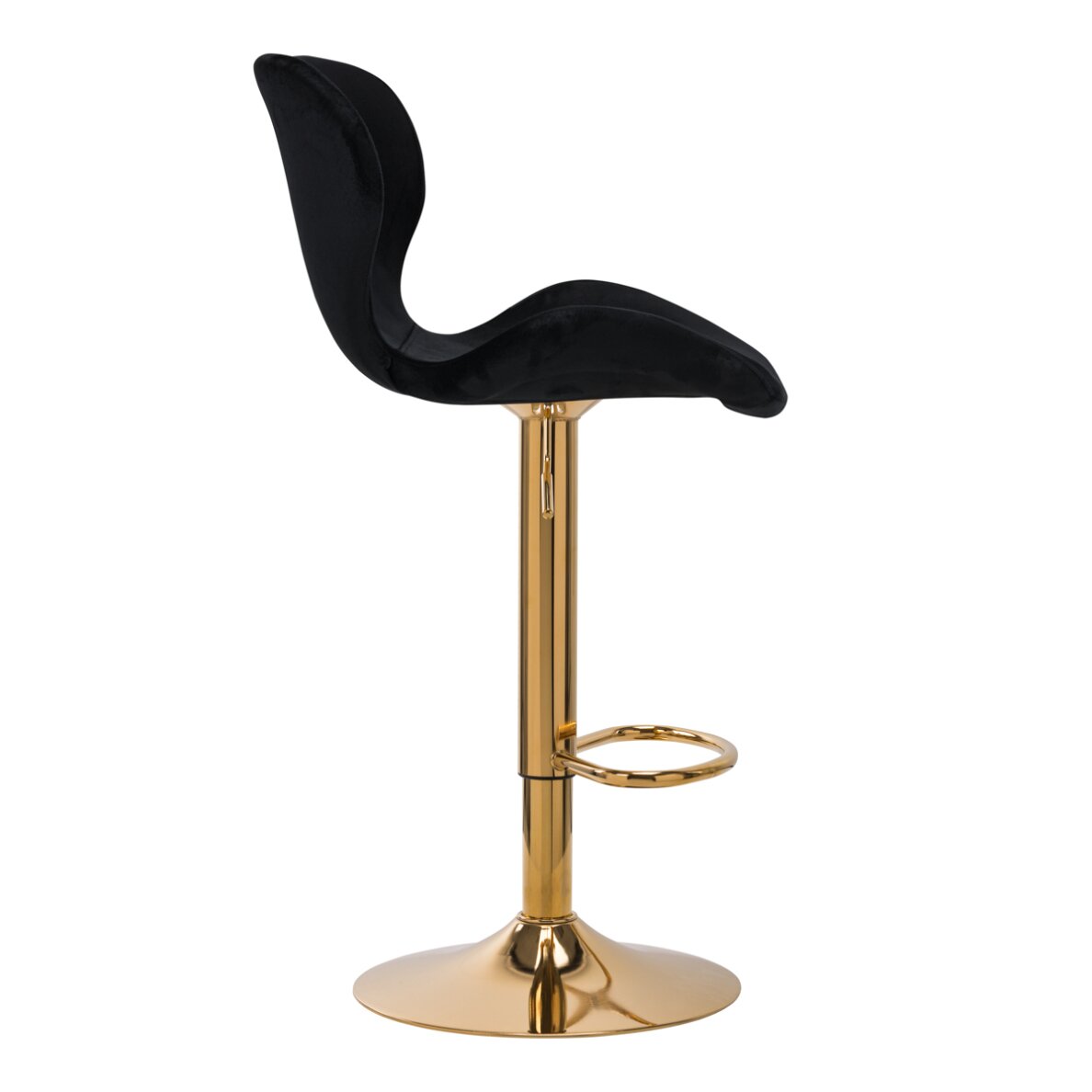 Bar stool BRAVISIMUS VELVET BLACK GOLD 1 Bar stool BRAVISIMUS VELVET BLACK GOLD 1