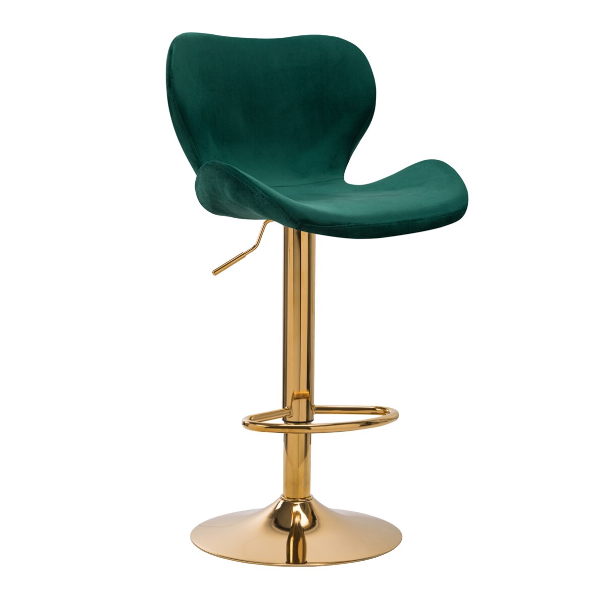 Bar stool BRAVISIMUS VELVET GREEN GOLD Bar stool BRAVISIMUS VELVET GREEN GOLD