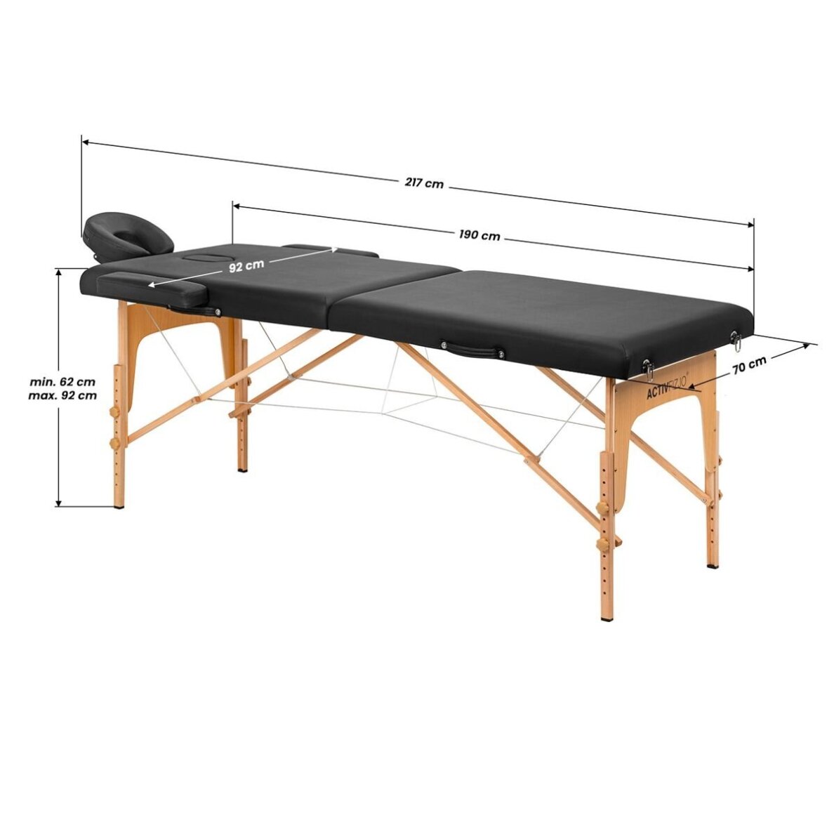 Foldable massage table ACTIVFIZJO WOOD LUX 2 BLACK 16 Foldable massage table ACTIVFIZJO WOOD LUX 2 BLACK 16