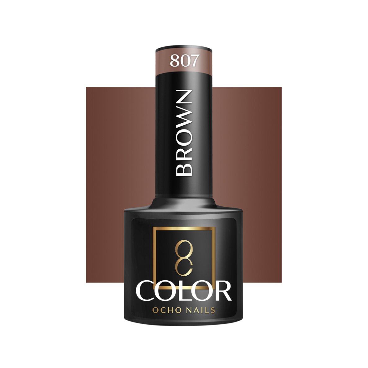 OCHO NAILS Hybridlack Brown 807, 5 g