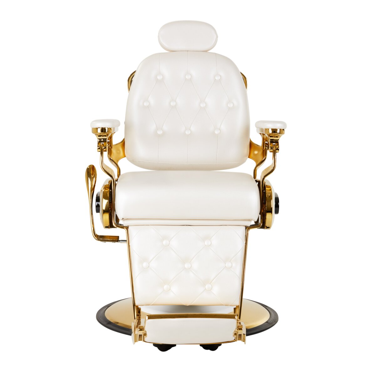 Friseurstuhl Barber Chair Gabbiano Francesco Gold White 1 Friseurstuhl Barber Chair Gabbiano Francesco Gold White 1