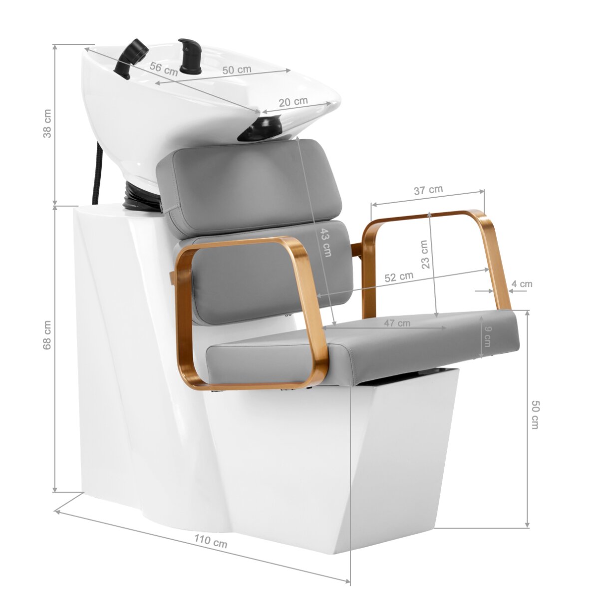 Hairdressing salon sink Gabbiano Porto Gold Grey 10 Hairdressing salon sink Gabbiano Porto Gold Grey 10