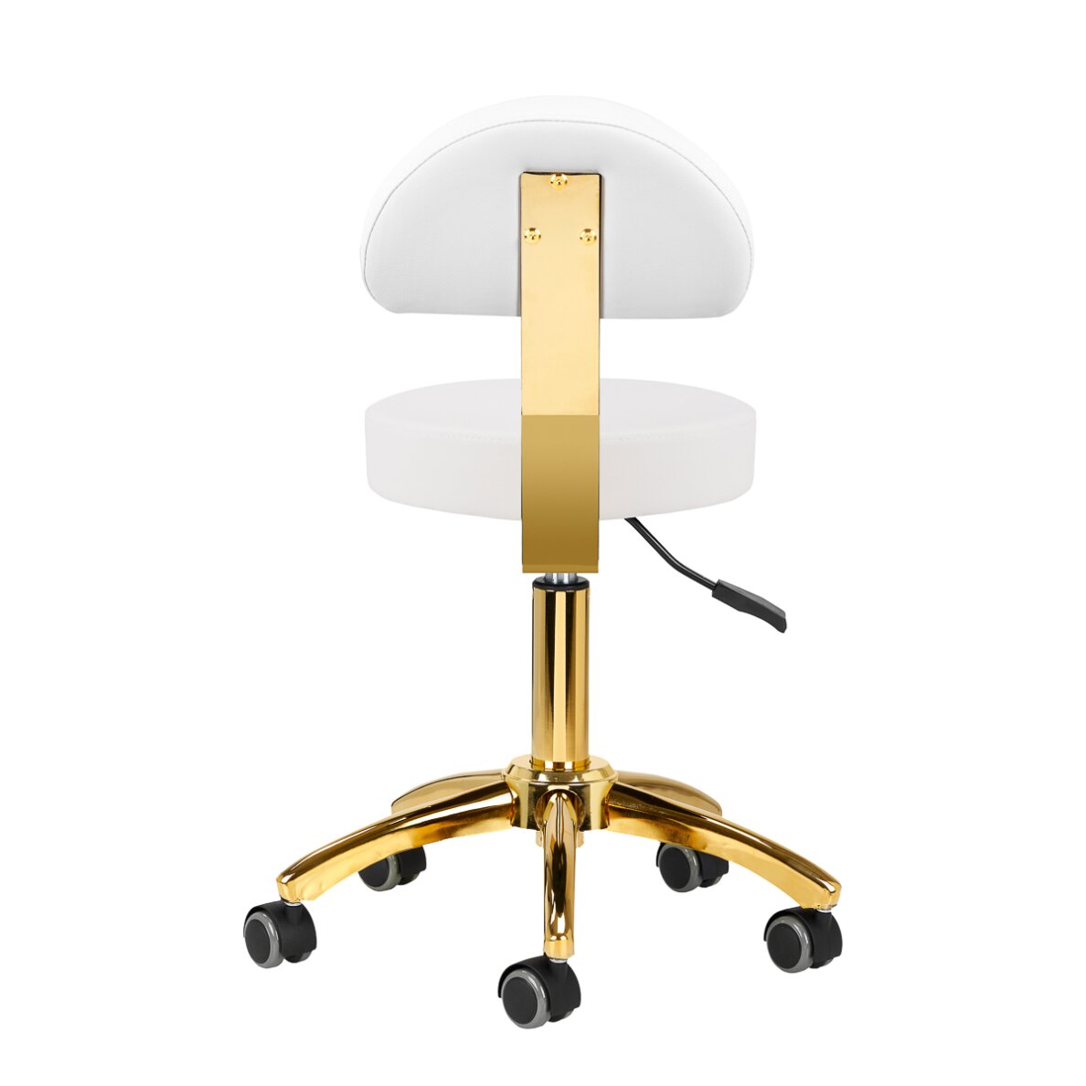 Табурет косметолога STOOL BEAUTY BACKREST ROUND GOLD WHITE 3 Табурет косметолога STOOL BEAUTY BACKREST ROUND GOLD WHITE 3