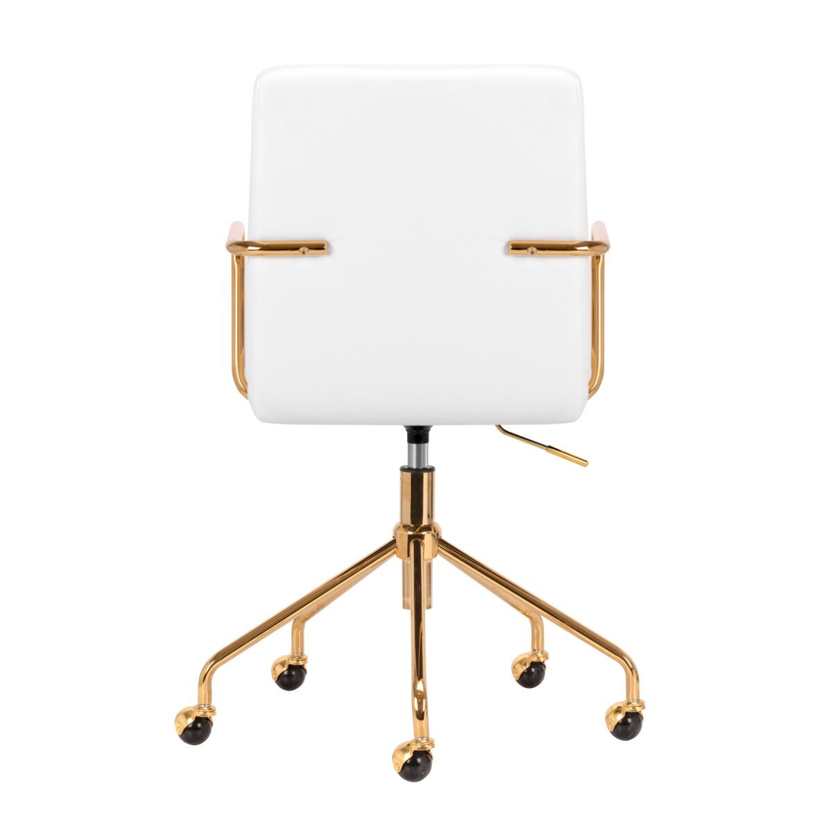 Office chair with wheels QS-OF211G Gold White 3