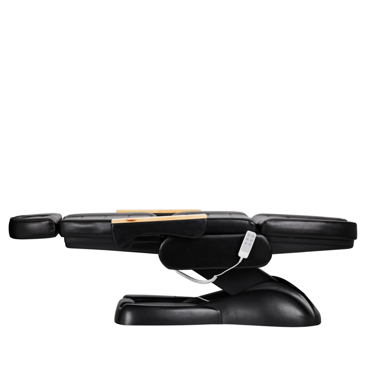 SET: Cosmetology chair SILLON PRESTIGE LUX ELECTRIC 3 MOTOR BLACK + Beautician stool STOOL BEAUTY BACKREST ROUND BLACK 6