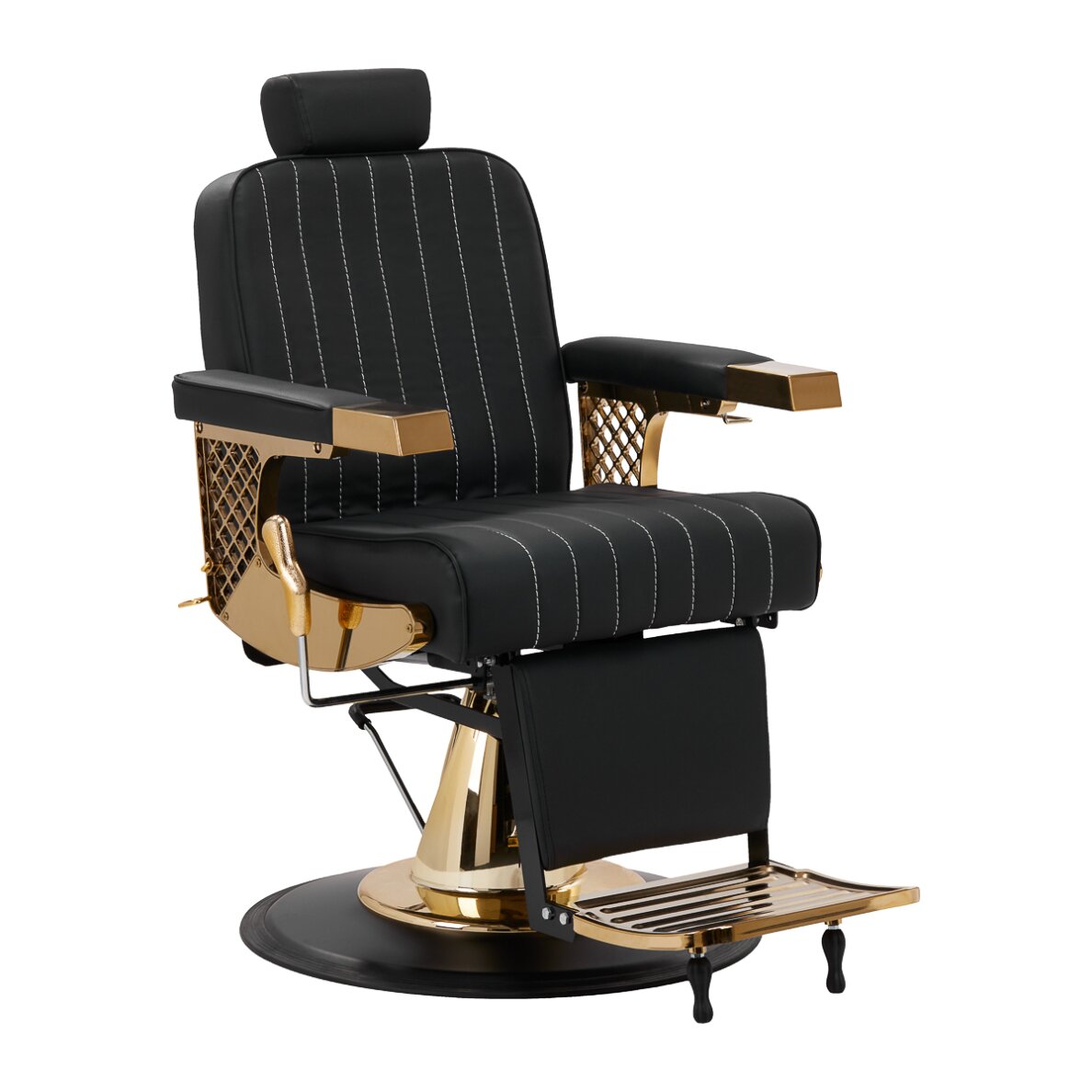 Kirpyklos kėdė Professional Barber Chair Gabbiano Marcus Gold Black Kirpyklos kėdė Professional Barber Chair Gabbiano Marcus Gold Black