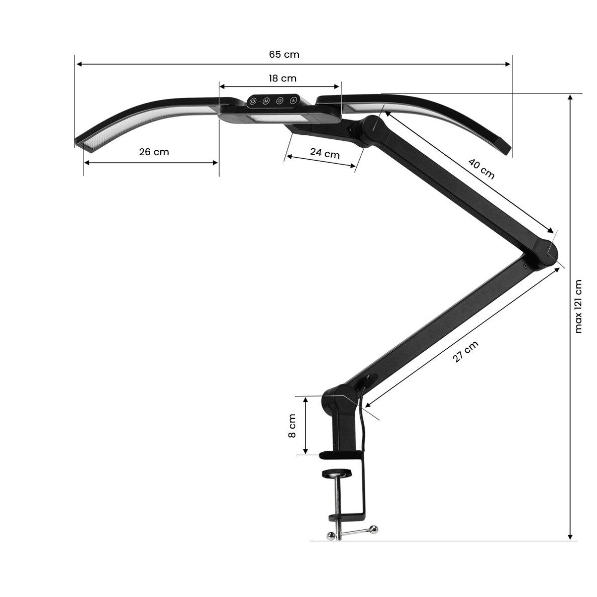 Kosmeetiline lamp maniküüriprotseduurideks Glow L05, must 6